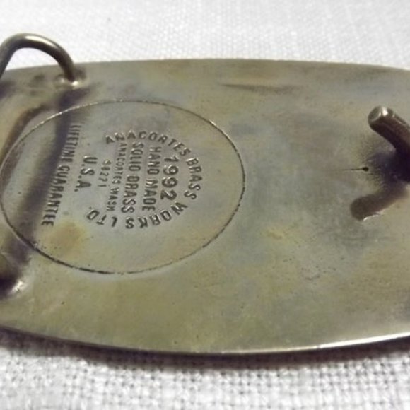 Vintage Spie Construction Inc. Brass Belt Buckle - Picture 3 of 5